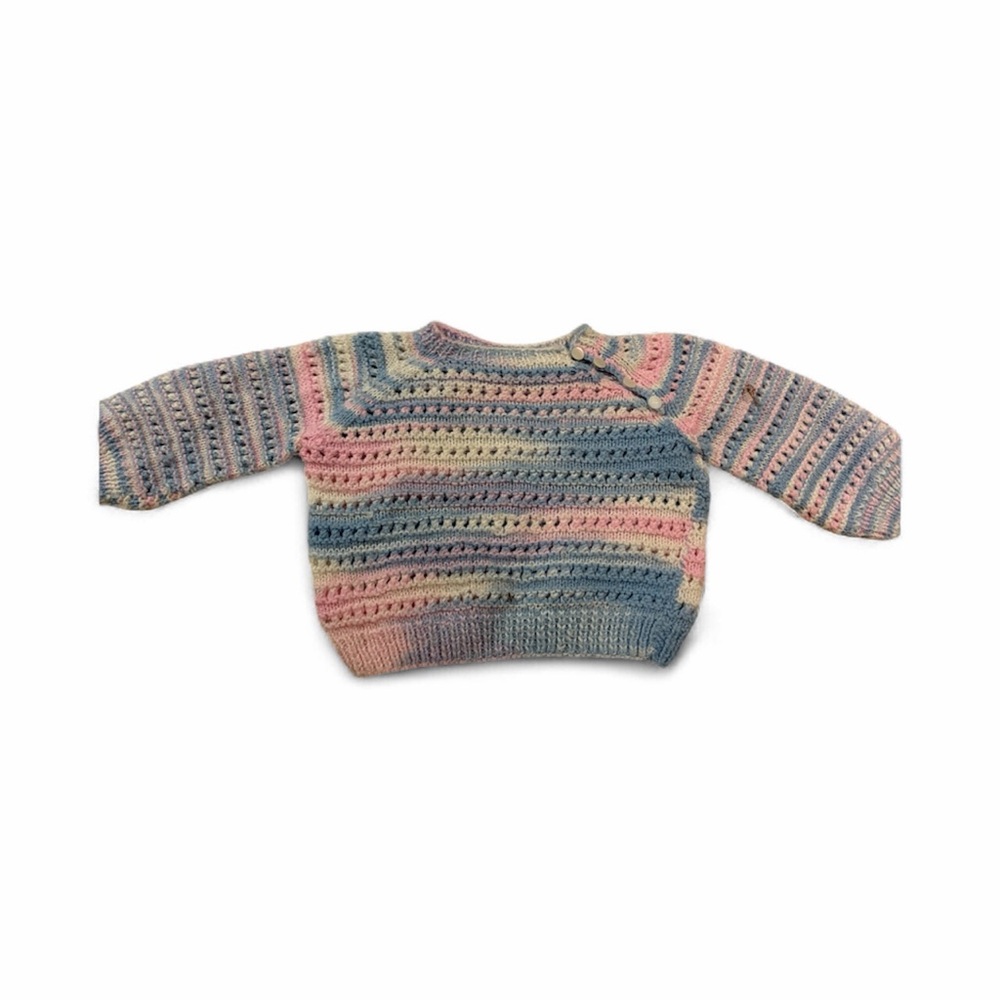 Handmade Multicolor Striped Knit Sweater